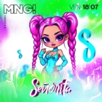 Señorita • 18.07 • Mangio Potrebbe essere un'illustrazione raffigurante il seguente testo "MNG! 小 VEN VEN.18107 18/07 8 ل Señonita +39 334 737 7377797 VIA VIZZA, +393347377797 A,12 12 GAIARINE TV)"