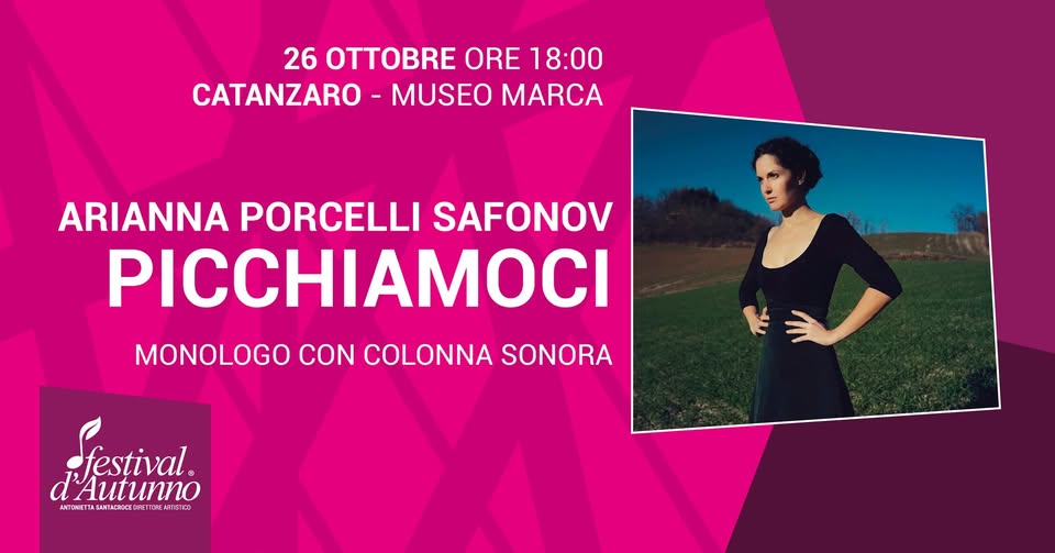 Evento 26.10 – Picchiamoci – Monologo Con Colonna Sonora Di E Con Arianna Porcelli Safonov Locandina 26.10 – Picchiamoci – Monologo Con Colonna Sonora Di E Con Arianna Porcelli Safonov - domenica 26 ottobre ore 18:00 - 20:00