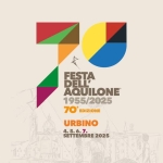 70ª FESTA DELL’AQUILONE – URBINO Potrebbe essere un'immagine raffigurante il seguente testo "70 FESTA DELL AQUILONE 1955/2025 70 OEDIZIONE EDIZIONE URBINO 4.5.6.7. 7. SETTEMBRE 2025"