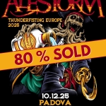 ALESTORM with supports Lutharo + Roses of Thieves Hall, Padova, Italia Potrebbe essere un'immagine raffigurante il seguente testo "ROCK THE KRISTOF ROCKTHEKRISTOFPRESENTS PRESENT ALESTORM THUNDERFISTING EUROPE 2025 THUNDERFIST GIN 10.12.2025 PADOVA, IT HALL Litharo SUPPORTS ROSES ROSE5OTHIEVES of THIEVES " PAISTEALANG"