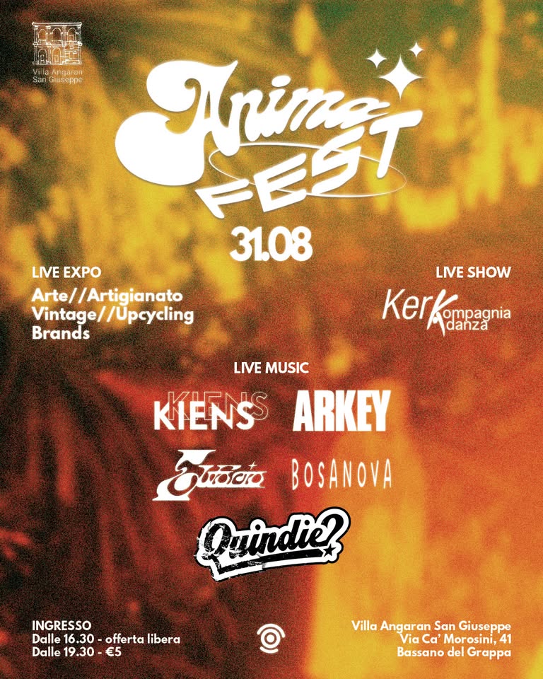 Evento – Anima Fest 2025 – Locandina – Anima Fest 2025 – - domenica 31 agosto ore 16:30 - 23:30