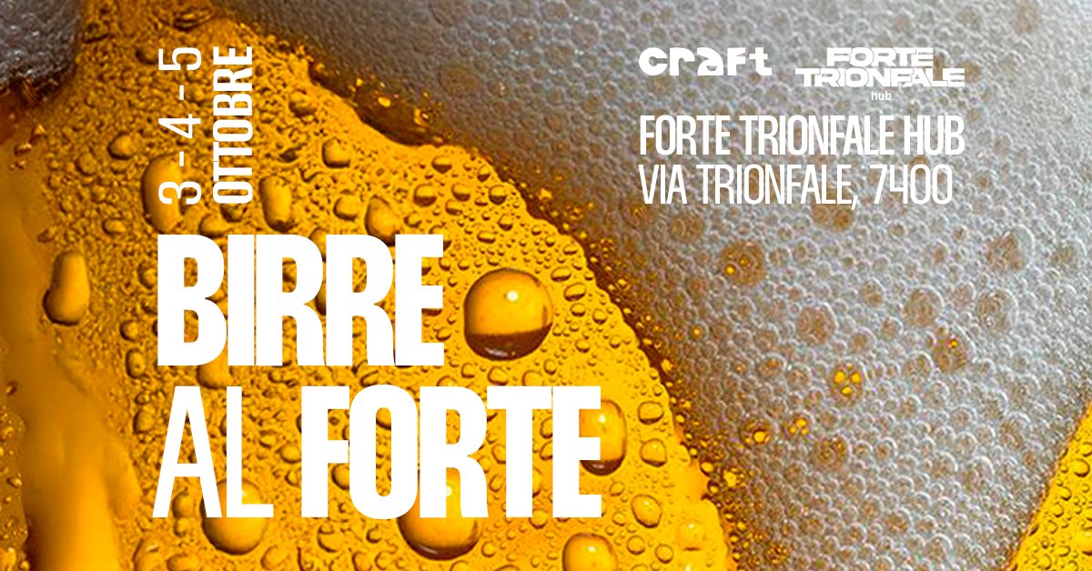 Evento Birre A Ponte 2025 Locandina Birre A Ponte 2025 - da venerdì 3 ottobre - domenica 5 ottobre 2025 ore 20:00 ore 01:45