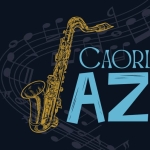 Caorle in JAZZ 2026 🎷 Potrebbe essere un contenuto grafico raffigurante clarinetto, sassofono, oboe, tromba e il seguente testo "CAORLE IN V AZZ"