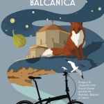 CICLOPEDIA BALCANICA Potrebbe essere un disegno raffigurante bicicletta e il seguente testo "CARLA ALEXIA DODI CICLOPEDIA BALCANICA Draga ele e le cinquanta notti. Tracce d'amor perduto tra Romania. Bulgaria e Grecia edicicloeditore"