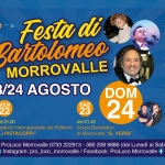 Potrebbe essere un'immagine raffigurante ‎5 persone, persone che giocano a basket e ‎il seguente testo "‎Conned حي SPETTACOLO dalle ore 21.30 21 .30 David Mazzoni Cantante Alessandro Gervasi Pianista, bambino prodigio Gianluca Fubelli detto Scintilla Comico Festa di San Bartolomeo MORROVALLE 21/22/23/24 AGOSTO SAB 23 GIO 21 VEN 22 ore 23 45 Estrazione ore21.00 Commedia dialettale "Li parenti de Roma" DOM 24 ore ore21.00 21 00 ore ore21.45 Festival Internazionale del Folklore Corpo Bandistico " PISTACOPPI" di Morrovalle "G. VERDI" ore 00.30 Matteo Cecchi DJ set Giorgio Paciarelli Voice Info & programma: ProLoco Morrovalle 0733 222913 380 208 9886 (dal Lunedì al Sabato 09:00 13:00 O Instagram: pro_loco_morrovalle Facebook: ProLoco Morrovalle f‎"‎‎