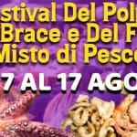 FESTIVAL DEL POLPO ALLA BRACE E FRITTO MISTO DI PESCE – 2° EDIZIONE 2025 – Dal 7 al 17 Agosto Potrebbe essere un'immagine raffigurante il seguente testo "Festival Del Polpo alla Brace e Del Fritto Misto di Pesce DAL 7 AL 17 AGOSTO"