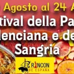 FESTIVAL DELLA PAELLA E DELLA SANGRIA – AL 19 al 24 Agosto – Spritz & Burger – ALBINO (BG) Potrebbe essere un'immagine raffigurante paella e il seguente testo "Dal 19 Agosto al 24 Agosto Festival della Paella Valenciana e della Sangria CELi R NCON LDE DE ESPAÑA"