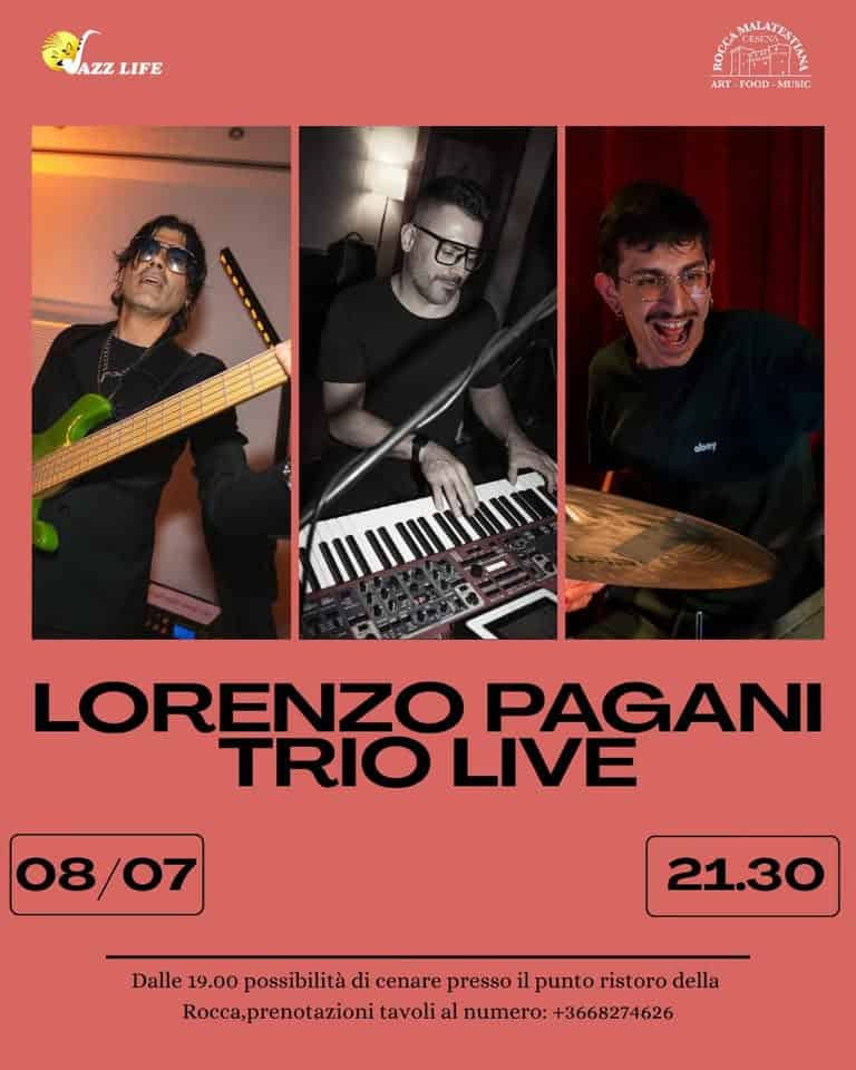 Evento Lorenzo Pagani Trio Live Locandina Lorenzo Pagani Trio Live - martedì 26 agosto ore 21:30 - 23:30