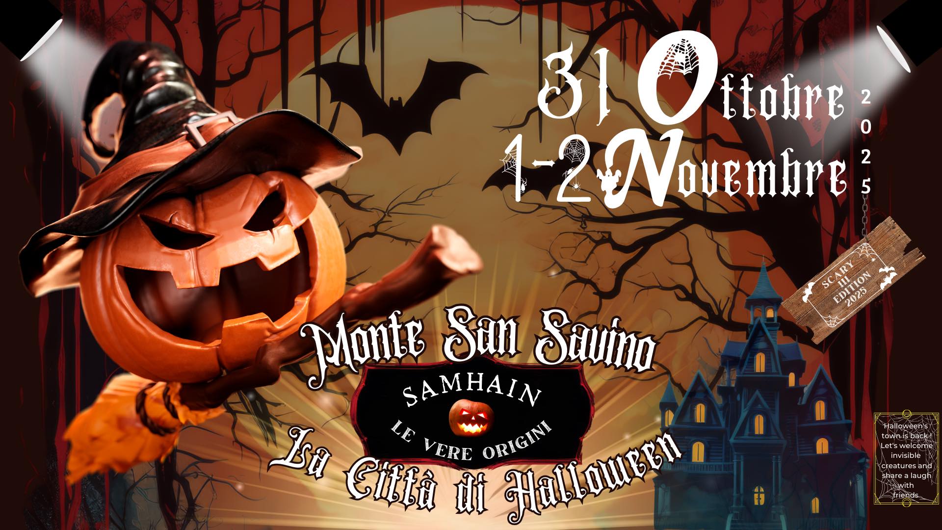 Monte San Savino – La Città di Halloween Potrebbe essere un'immagine raffigurante testo