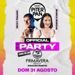 RADIO PITER PAN @Primaveram Beach Potrebbe essere un'immagine raffigurante 2 persone e il seguente testo "RADIO PITER PAN GAN RCANO Meenan RAMI ODO RERAA OFFICIAL PARTY ORE ORE16.30 16.30 PRIMAVERA BEACH ROSOLINA MARE RO DOM31 31 AGOSTO"
