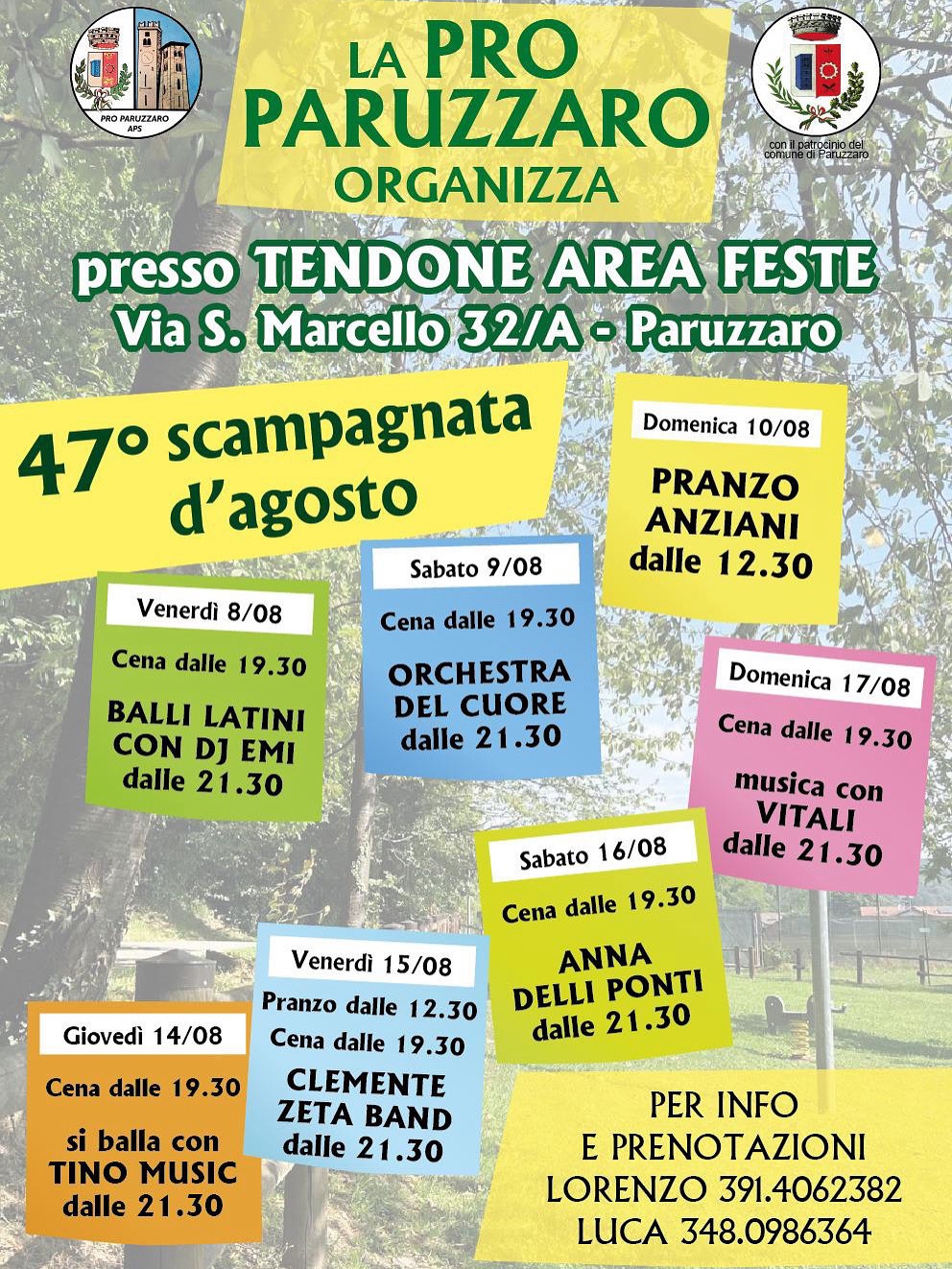 Evento Scampagnata D agosto Locandina Scampagnata D agosto - da venerdì 8 agosto - domenica 17 agosto 2025 ore 19:30 ore 23:30