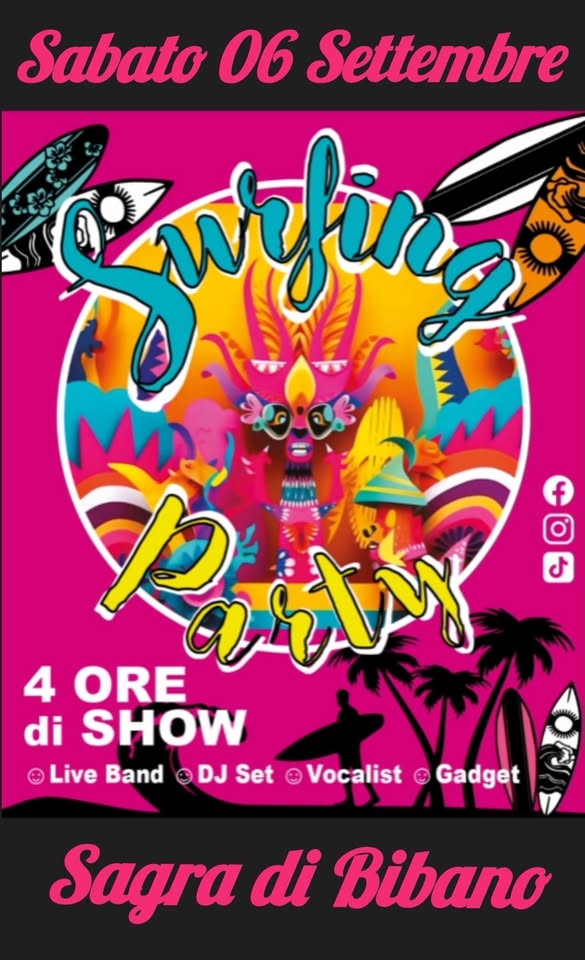 Evento !!!!Surfing Party!!!! Locandina !!!!Surfing Party!!!! - domenica 7 settembre ore 05:00 - 07:00