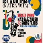Swing al Teatro! Let’s do this (n’atra vota) Swing al Teatro! Let’s do this (n’atra vota) a Intavolata (CS) il 22 agosto 2025