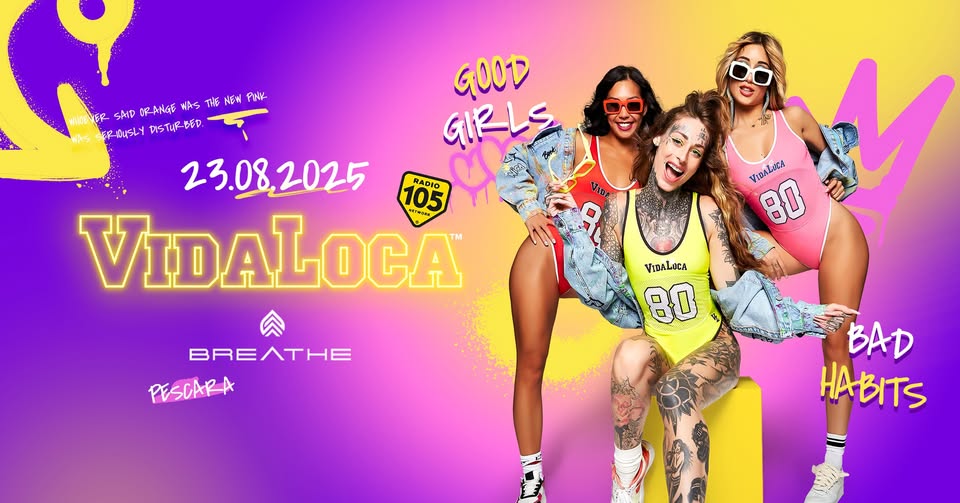 VIDALOCA® – PESCARA – BREATHE Potrebbe essere un contenuto di pop art raffigurante 2 persone e testo