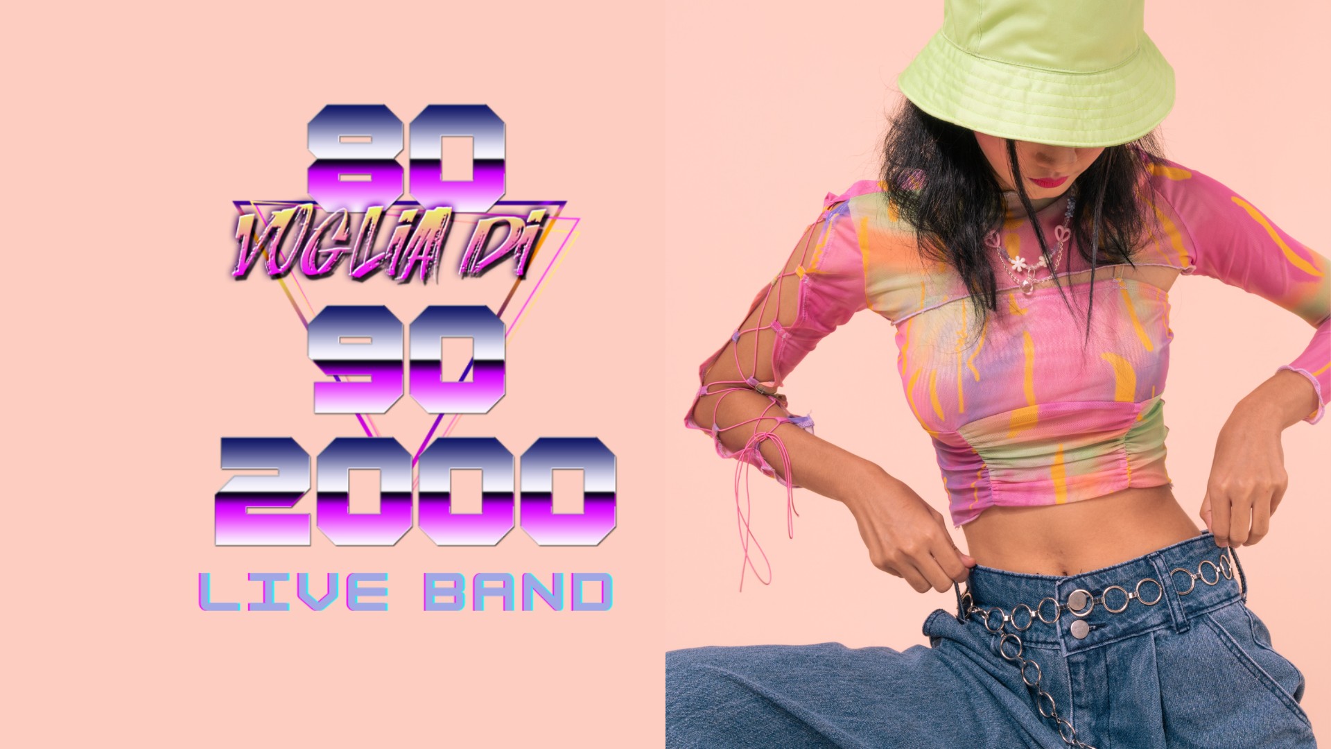 80 Voglia di 90 & 2000 || Festa dell’Uva di Capriano del Colle (BS) Potrebbe essere un contenuto grafico raffigurante 1 persona e il seguente testo "พยิกต 20 VOCISA DA 90 2000 LIVEBAND BAND LIVE Ta"