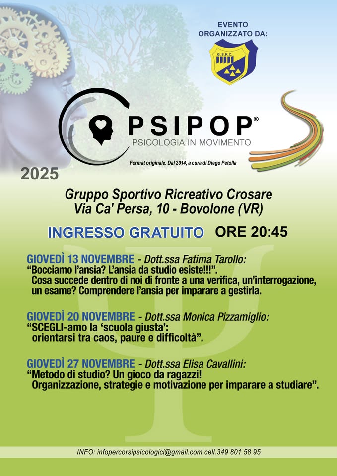 Bovolone:”SCEGLI-amo la ‘scuola giousta’: Orientarsi tra caos, paure e difficoltà”. Potrebbe essere un'immagine raffigurante testo
