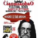 CIAOMIAOBAO 2025 Potrebbe essere un'immagine raffigurante il seguente testo "SENA CIRCOLINO arci Maggiora Comune di Maggiora Ciaomiaoba0 FESTIVAL 2025 SABATO 20 SETTEMBRE MAGGIORA [NOJ- FIAZZA ANTONELLI IDROGENO E LE FIABE ANSIOGENE OMAGGIO A ELIO E ELE STORIE TESE DJ VINTAGE VINIL MARVIN-O DJ SET APERTURA DELLE DANZE ORE 18.00 #SIAMOTUTTIGIURGIN"