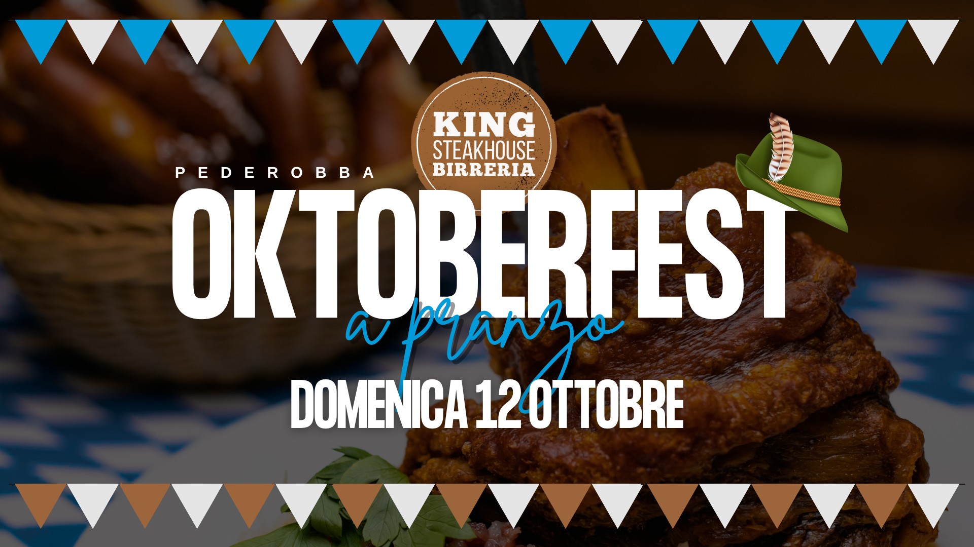 Evento Oktoberfest A Pranzo Locandina Oktoberfest A Pranzo - domenica 12 ottobre ore 14:00 - 16:00