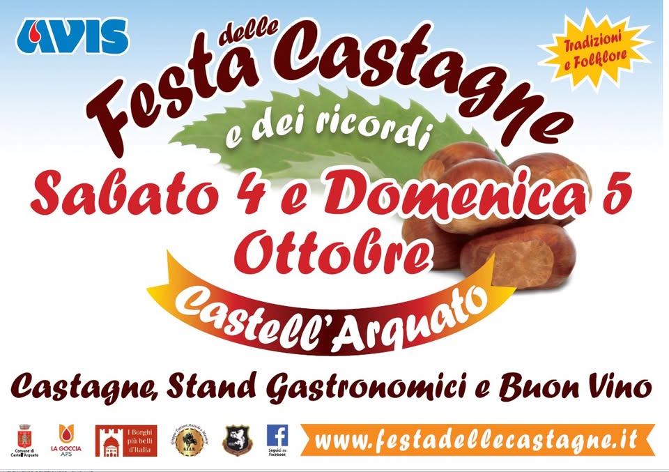 Evento Festa delle Castagne e dei Ricordi Locandina Festa delle Castagne e dei Ricordi - da sabato 4 ottobre - domenica 5 ottobre 2025 ore 16:00 ore 19:00