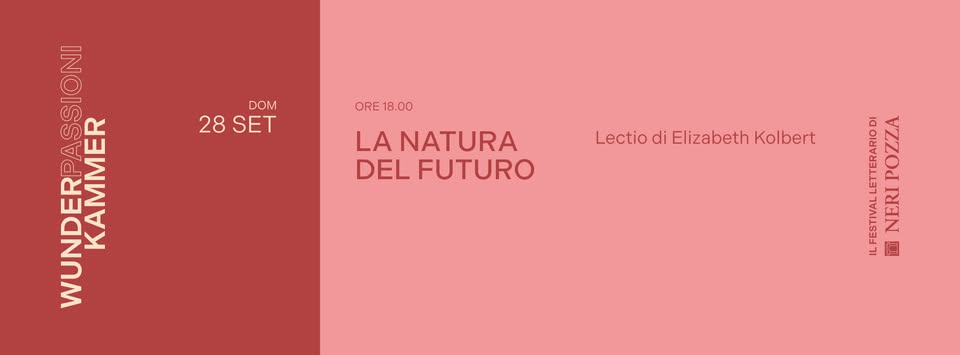 Evento FESTIVAL WUNDERKAMMER La natura del futuro lectio di Elizabeth Kolbert Locandina FESTIVAL WUNDERKAMMER La natura del futuro lectio di Elizabeth Kolbert - domenica 28 settembre ore 12:00 - 14:00