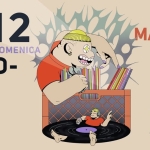 Fiera Del Disco – Venezia Potrebbe essere un contenuto di pop art raffigurante il seguente testo "11/12 SABATO e DOMENICA OTTO- BRE 2025 VINYL MARKET VE NE ZIA"