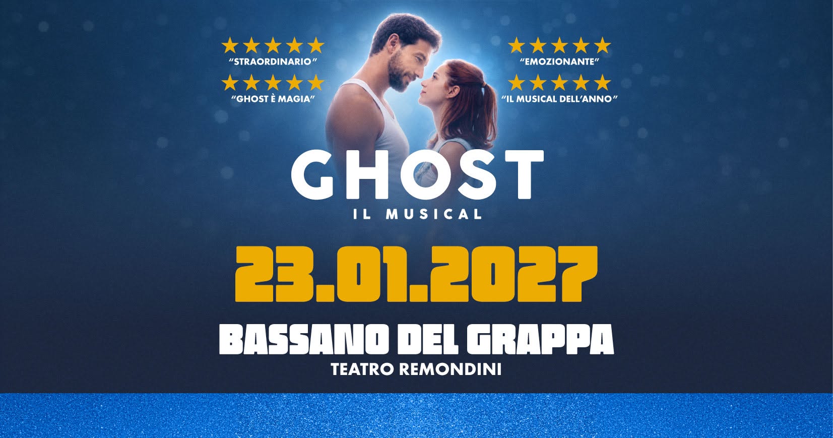 Evento GHOST il Musical – Bassano del Grappa (VI) Locandina GHOST il Musical – Bassano del Grappa (VI) - sabato 23 gennaio ore 20:30 - 22:30