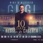 GIGI D’ALESSIO – REGGIA DI CASERTA // 8 giugno 2026 Potrebbe essere un'immagine raffigurante 1 persona, tromba e testo