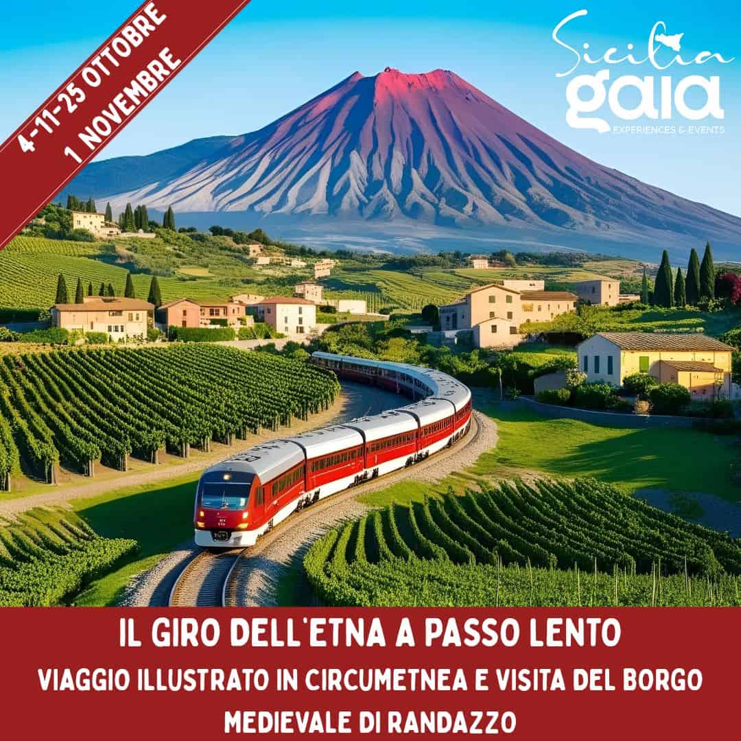 Evento Il Giro Dell etna A Passo Lento In Circumetnea E Visita Del Borgo Medievale Di Randazzo Locandina Il Giro Dell etna A Passo Lento In Circumetnea E Visita Del Borgo Medievale Di Randazzo - sabato 4 ottobre ore 09:30 - 20:30