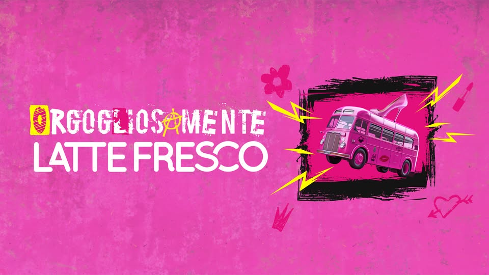 Latte Fresco, il #favoloso venerdì di Largo Potrebbe essere un contenuto di pop art raffigurante macchina per caffè e il seguente testo "ORGOGLIOSAMENTE SAMENTE LATTE LATTEFRESCO"