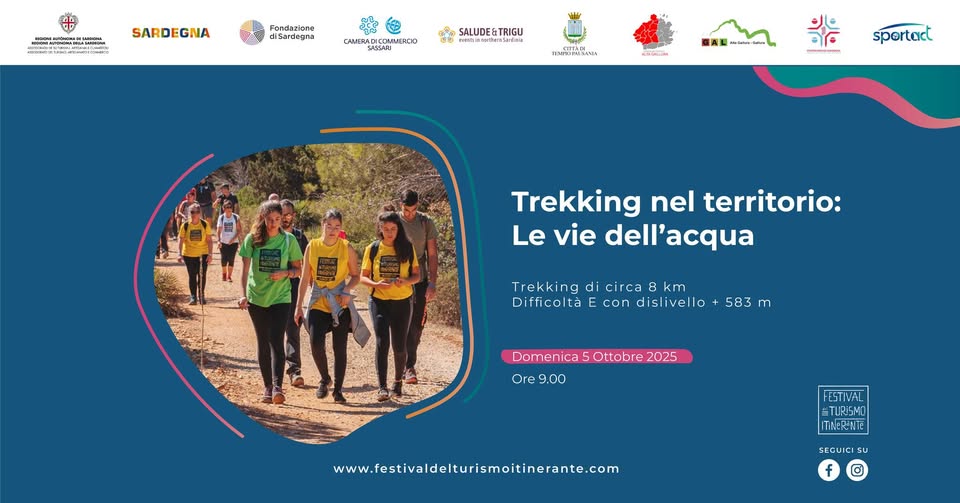 Evento Le vie dell’acqua trekking nel cuore del Limbara Locandina Le vie dell’acqua trekking nel cuore del Limbara - domenica 5 ottobre ore 09:00 - 11:00