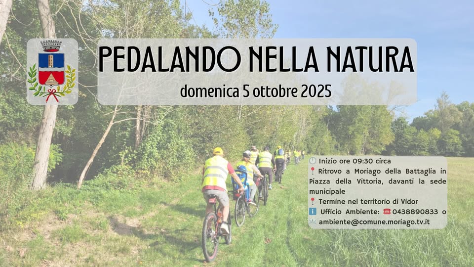 Evento Pedalando nella natura 2025 Locandina Pedalando nella natura 2025 - domenica 5 ottobre ore 09:00 - 12:30
