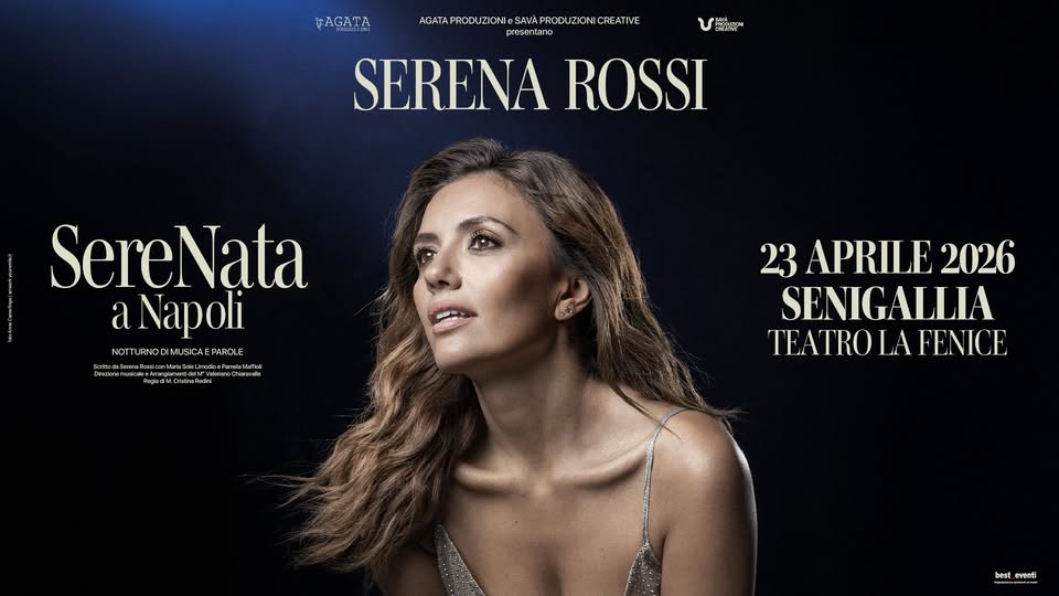 Serena Rossi – 23.04.26 – Senigallia, Teatro La Fenice Potrebbe essere un'immagine raffigurante 1 persona e testo