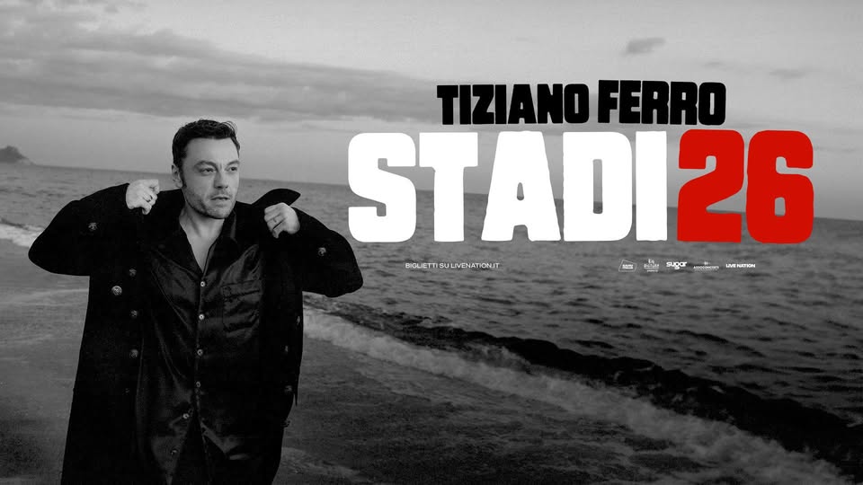Evento Tiziano Ferro Stadi 26 Locandina Tiziano Ferro Stadi 26 - giovedì 18 giugno ore 21:00 - 23:00
