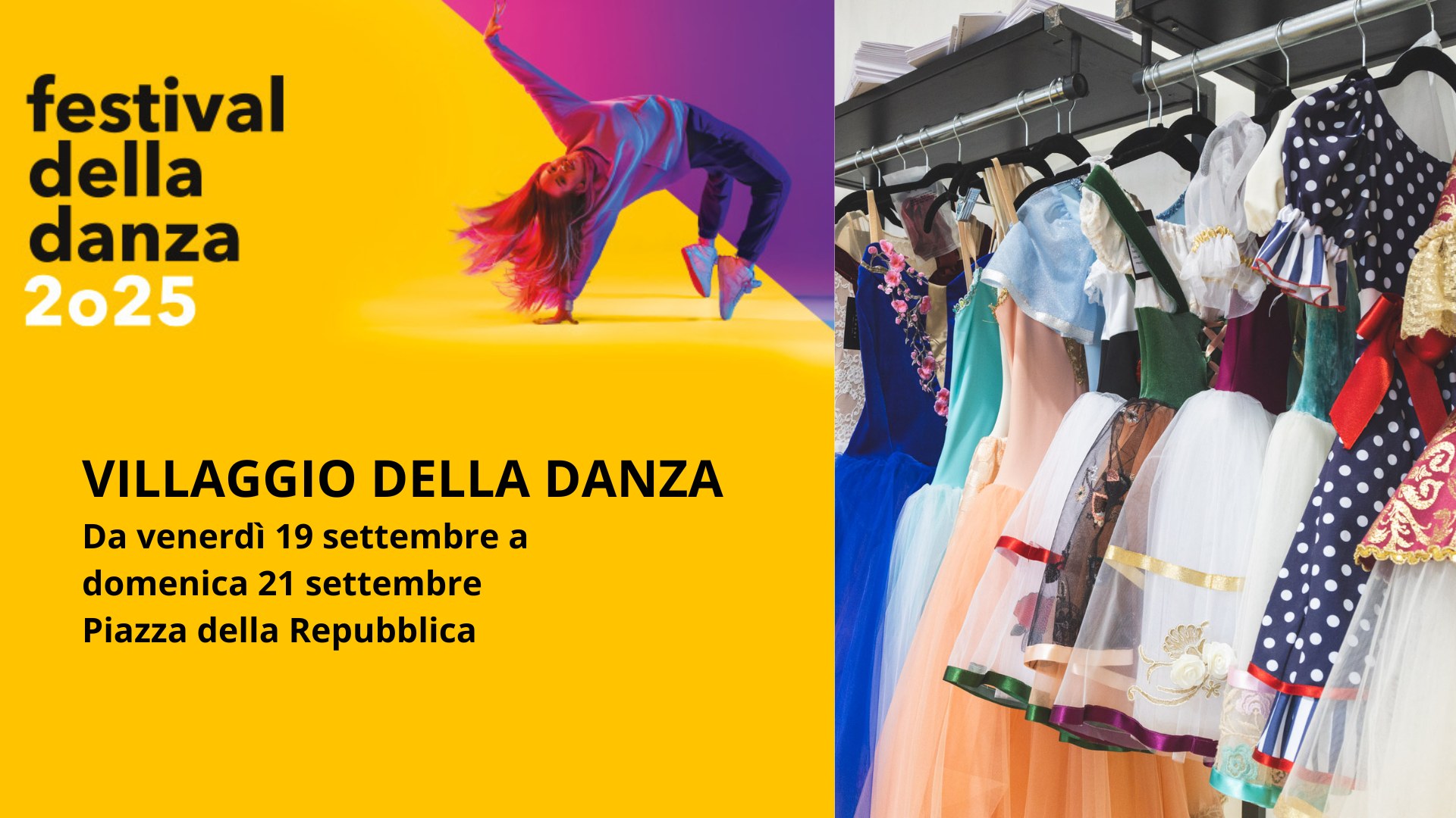 Evento Villaggio della Danza Locandina Villaggio della Danza - da venerdì 19 settembre - domenica 21 settembre 2025 ore 18:00 ore 21:00