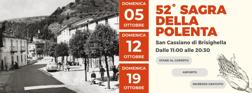 Evento 52° Sagra Della Polenta Locandina 52° Sagra Della Polenta - domenica 5 ottobre ore 11:00 - 20:30