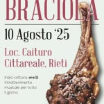 64° Sagra della Braciola Potrebbe essere un'immagine raffigurante il seguente testo "64 a SAGRA della BRACIOLA 10 Agosto '25 Loc. Caituro Cittareale, Rieti Inizio cottura: ore 11 Intrattenimento musicale per tutto il giorno PRO LOCO CITTAREALE Aluota Ata ta BIRRA Quota BOЛKOИИA"