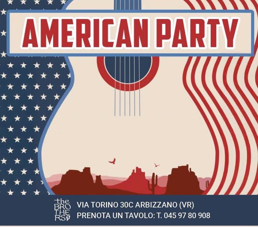 Evento American Party Locandina American Party - sabato 15 novembre ore 21:30 - 23:30