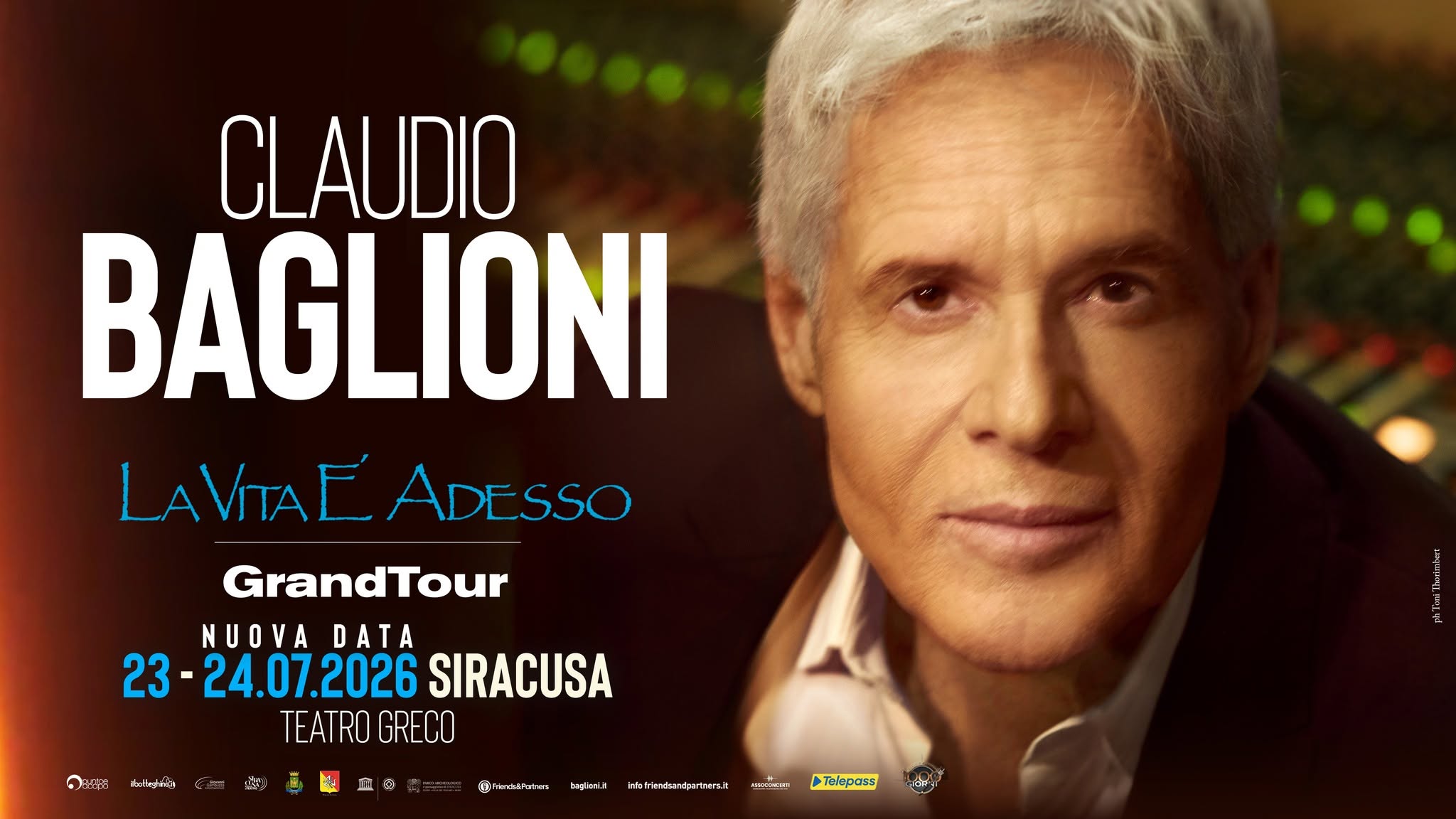 Evento Claudio Baglioni Siracusa @Teatro Greco Locandina Claudio Baglioni Siracusa @Teatro Greco - venerdì 24 luglio ore 21:00 - 23:00
