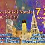 Emozioni di Natale Potrebbe essere un'immagine raffigurante il seguente testo "Emozioni di Natale Langhirano 7-21 dicembre mercatini aperichristmas casa del Natale spettacoli streetfood 通ののビ利 財間代信学: 場地 street food laboratori bimbi"