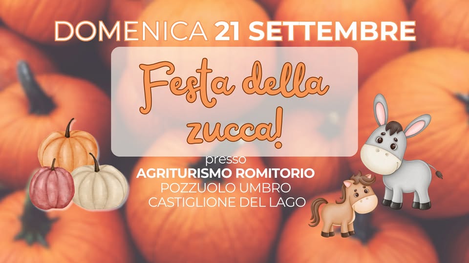 Evento Festa della Zucca al Romitorio Locandina Festa della Zucca al Romitorio - domenica 21 settembre ore 11:00 - 13:00