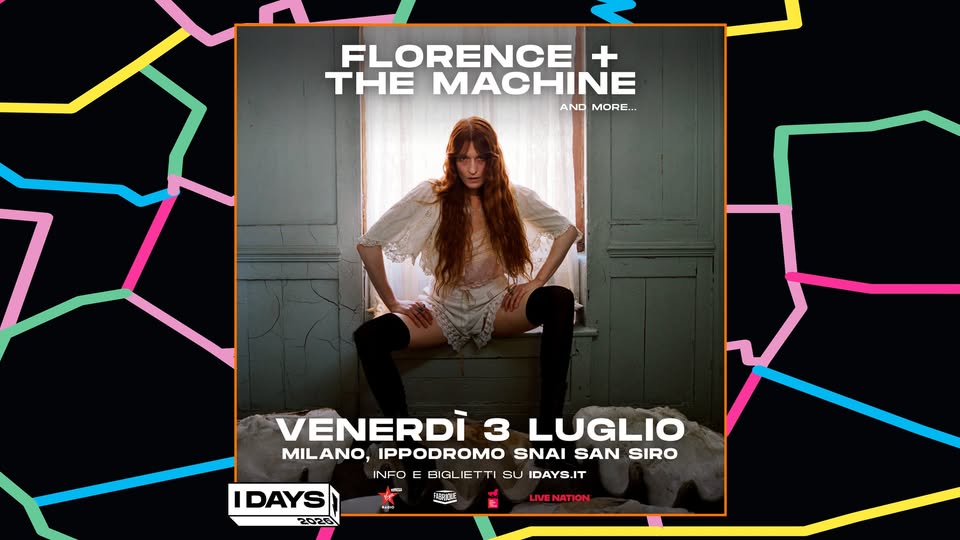 Evento Florence The Machine – I – Days Milano 2026 Locandina Florence The Machine – I – Days Milano 2026 - venerdì 3 luglio ore 18:00 - 20:00