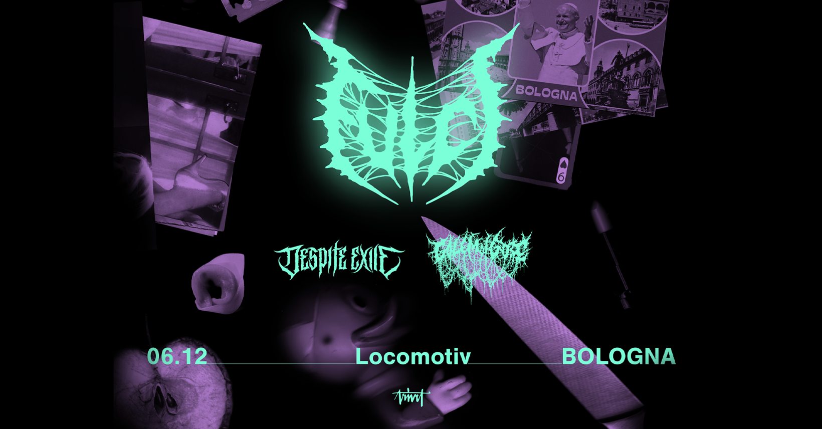 Evento FULCI Despite Exile & Golem Of Gore at Locomotiv, Bologna Locandina FULCI Despite Exile & Golem Of Gore at Locomotiv, Bologna - sabato 6 dicembre ore 19:00 - 21:00