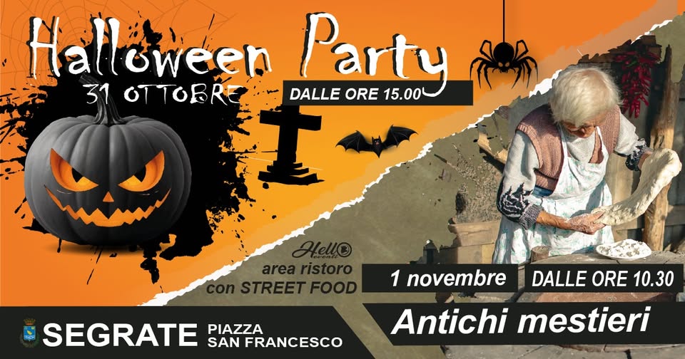 Evento Halloween Party – Segrate Locandina Halloween Party – Segrate - da venerdì 31 ottobre - sabato 1 novembre 2025 ore 15:00 ore 22:00