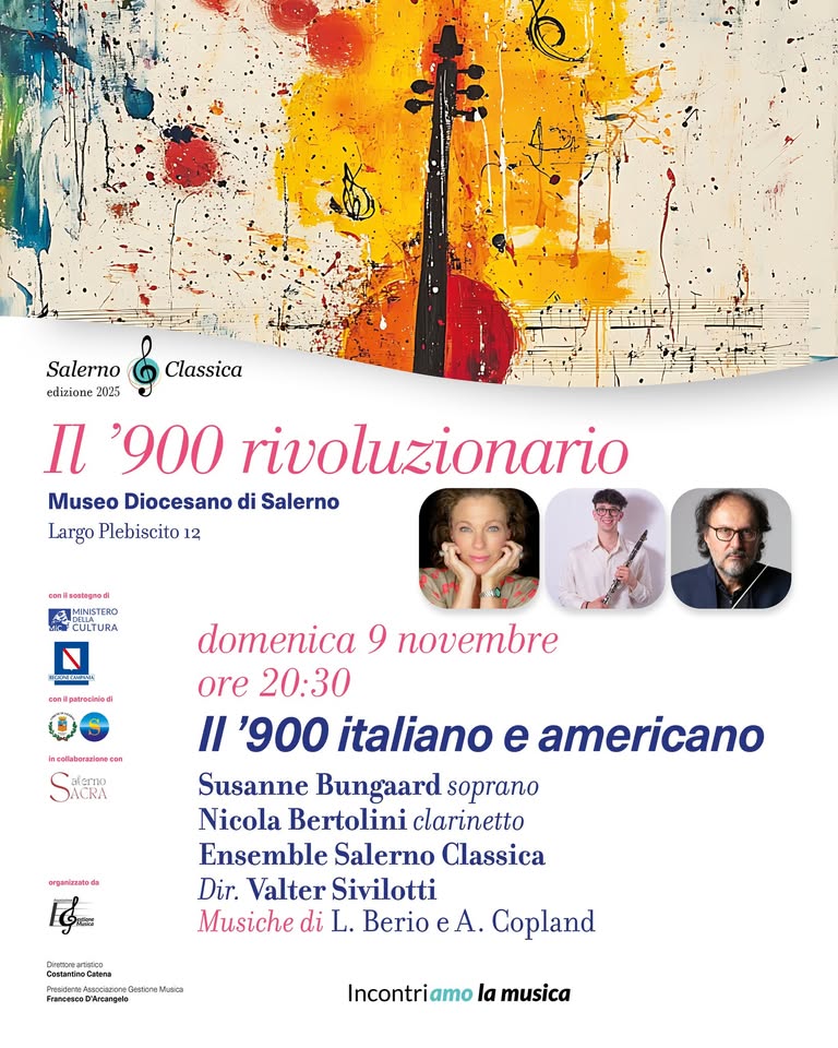 Il ‘900 italiano e americano Potrebbe essere un'immagine raffigurante clarinetto e testo