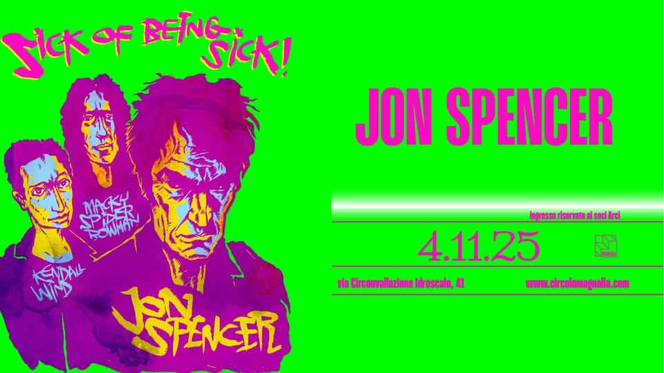 Jon Spencer Potrebbe essere un contenuto di pop art raffigurante testo