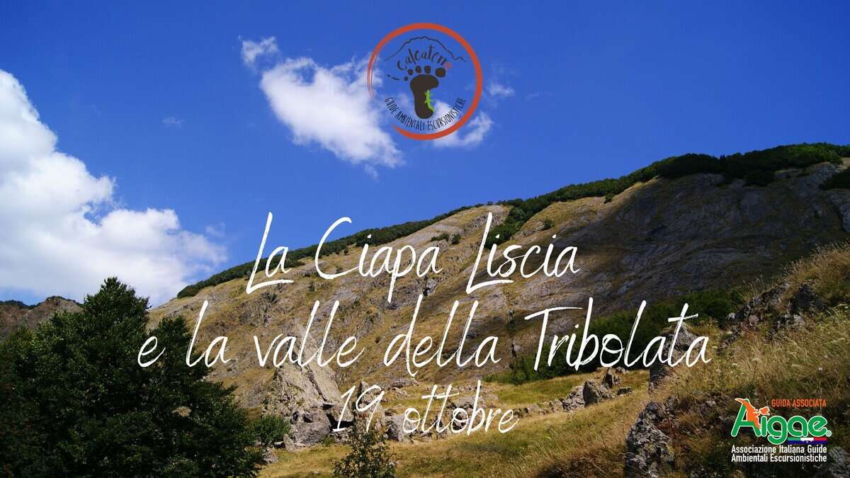 La Ciapa liscia e la Valle della Tribolata Potrebbe essere un'immagine raffigurante Saqsaywaman e il seguente testo "Co.. Calcatcno ΑΚ3ΙΑAΙ 皮热娜 la Ciapa liscia la valle della Tribolata 19 ottebre Aigge UIDAASSOCIATA Associazione AssociazigneMalianaGuide Htaliana Guide AmbientaliEscursionisüche Ambientali"