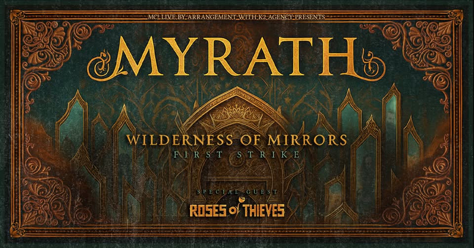 Myrath – Wilderness of Mirrors – First Strike | Roncade (TV), New Age Potrebbe essere un'immagine raffigurante testo