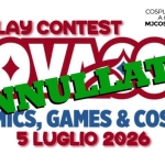 Novacon Cosplay Contest 2026 Potrebbe essere un'immagine raffigurante il seguente testo "COSPLAY CONTEST COSPLAY NOVECO DVICON CONTEST A ACURA DI MJCOSPLAYEVENTI COMICS, GAMES & COSPLAY 5 LUGLIO 2026 শ্ cosplay OLEGGIO (NOVARA) 28047, piazza Martiri"