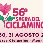 Sagra del Ciclamino 2025 Potrebbe essere un'immagine raffigurante il seguente testo "Con patrocinio Conilpatrociniodel del Comune Santa Giustina #añe KIUE "nmnB Sllane fontey Cenconstora festegglaman MEANO 56A SAGRA DEL CICLAMINO 29, 29,30, 30, 31 AGOSTO 2025 Parco Ciclamino- Meano"