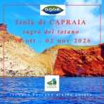 Selvaggia Capraia tra profumi, panorami e la sua sagra del Totano Selvaggia Capraia tra profumi, panorami e la sua sagra del Totano a Scarlino Scalo (GR) il 30 ottobre ottobre - 2 novembre 2026
